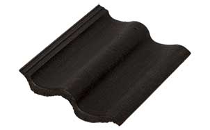 Цементно-песчаная черепица рядовая Sea Wave черный