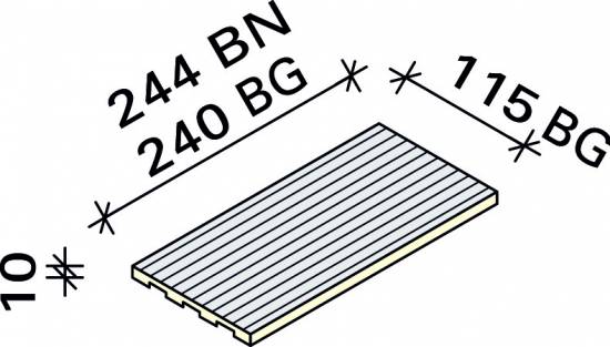 Доборная рельефная плитка Interbau 244x119, арт. 3130 786 RH C